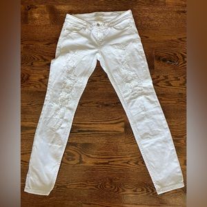 Womens GUESS Los Angeles Power Skinny Jeans Low Size 29x29 White